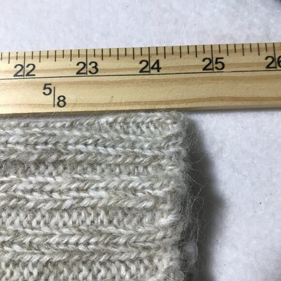 La Fee Maraboutee turtleneck long sleeve cable knit cream tan sweater soft sz 2 - Picture 7 of 8